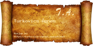 Turkovics Ágnes névjegykártya