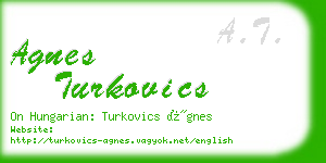 agnes turkovics business card